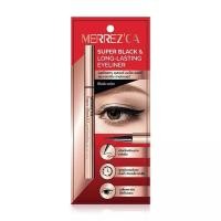 ราคา Merrezca Super Black Long Lasting Eyeliner 0 8g อายไลเนอร์ หัวเมจิกเส้นเรียวเล็ก กันน้ำ กันเหงื่อ (19900703396)