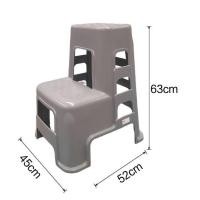 ราคา บันไดพลาสติก สูง 63cm เก้าอี้บันไดพลาสติก2ขั้น อย่างหนา มียางกันลื่น Step Stool H63 cm เก้าอี้บันได เก้าอี้ (19226954673)