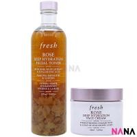 ราคา Fresh Rose Deep Hydration Facial Toner 250ml Rose Deep Hydration Face Cream 50ml (17676393699)