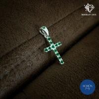 ราคา จี้เงินแท้925 ไม้กางเขน พระเยซู ฝั่งเพชร CZ งานมือ เงินแท้แข็งแรงครับ (14320321104)