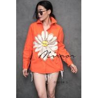 ราคา ป้าย Mirrorsister 00804 5 เสื้อเชิ้ตสกรีนลายดอกโตสีครีมบานฉ่ำละมุนละไม ใส่สวยสดใส เนื้อผ้าดีใส่สบาย (10076267006)