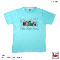 ราคา เสื้อแตงโม SUIKA เสื้อยืดคอกลมแขนสั้น ลายปักนกฮูก E O 052 (16491038793)