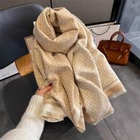 ราคา ผ้าพันคอแคชเมียร์หนาสำหรับฤดูหนาวผ้าพันคอคลุมไหล่แบบสองด้านให้ความอบอุ่นสำหรับการเดินทางแฟชั่นผ้าแคชเมียร์ (21170721743)