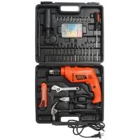 ราคา Global House BLACK DECKER ชุดสว่านกระแทกไฟฟ้า 13มม 550W รุ่น HD555KMPR B1 รับประกันของเเท้ (19407358917)