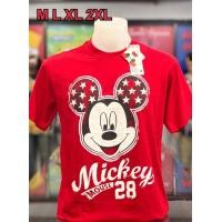 ราคา เสื้อยืด สกรีนลายมิกกี้เมาส์ สีแดง ผ้าcotton งานป้ายแท้ 100 ลายมิกกี้เมาส์ชัด 1ตัว (16743207483)