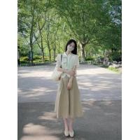 ราคา ชุดฮั่นฝูแบบประยุกต์แบบใหม่2023สไตล์จีนสไตล์จีนกี่เพ้ากระโปรงแขนสั้นสไตล์ชาแนลชุดสองชิ้นแบบลำลอง (20487770695)