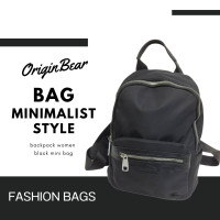 ราคา กระเป๋าเป้สะพายหลังผู้หญิงกระเป๋าใบเล็กมินิสีดำ (20446252086)