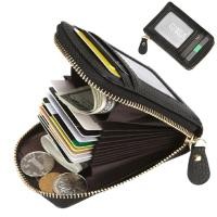 ราคา ผู้ชายกระเป๋าสตางค์อัจฉริยะ PU หนังรหัสบัตรเครดิต RFID Blocking เหรียญกระเป๋าซิปกระเป๋า (7334980915)