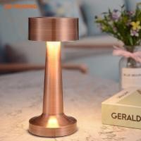 ราคา เซ็นเซอร์สัมผัสโคมไฟตั้งโต๊ะบาร์โบราณ โคมไฟตั้งโต๊ะ LED ไฟกลางคืนแบบชาร์จไฟได้ บาร์โรงแรมปรับได้สามสีการตกแต่งห้องนอนโรงแรม (20945190949)