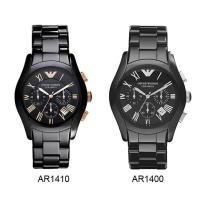 ราคา Emporio Armani Mens Ceramic Black Chronograph Dial Watch AR1410 AR1400 (18298925747)