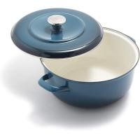 ราคา Merten Storck เหล็กเคลือบเยอรมัน 1873 Aegean Teal Dutch Oven 5 3QT (8530362928)
