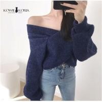 ราคา Kowie Korea Leena 153 เสื้อไหมพรม ครีม สีกรม ปาดไหล่ (6614014580)