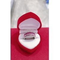 ราคา แหวนเงินแท้พลอยสีแดงทับทิม (16550646679)