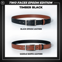 ราคา TWO FACES Double sided Belt เข็มขัดผู้ชายใส่ได้ 2 สี (17451390258)