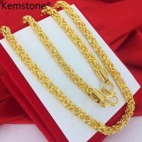ราคา Kemstone สร้อยคอทองคำ24K สำหรับผู้ชายโซ่บิดลายมังกร5มม (580936022)