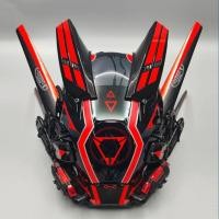 ราคา Cyberpunk mask Predator helmet cosplay mechanical tactical mask illuminated full face gas mask JYUE (20496257312)