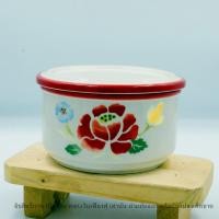 ราคา ถ้วยฝาปิด ชามฝาปิด ชุดชามฝาปิดเซรามิก ชามตุ๋นมีฝาปิดเซรามิค เก็บอาหาร ถ้วยมีฝาปิด ลายดอกวินเทจ เข้าไมโครเวฟได้ (20682687690)