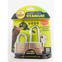 ราคา กุญแจคีย์อไลด์ อเมซอน Super lock titanium 50มม คอสั้น คอยาว 2 ตัวชุด (4917654219)