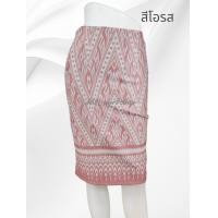 ราคา กระโปรงทรงสอบลายไทยLizaผ้าญี่ปุ่นยืดผ่าหลังยาว22 นิ้ว (19540573108)