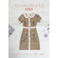 ราคา เช็คของก่อนโอนเงิน S XL 9392 งานป้าย Dress World เดรสสั้นคอบัว แต่งปักลายดอก งานปักสวยสุดๆ รีบจับจองน๊าา (21158936835)