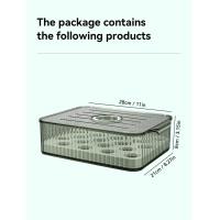 ราคา คุ้มค่าที่จะซื้อกล่องพลาสติกเก็บไข่ไข่ในตู้เย็นพร้อมช่องแบ่งช่องกล่องใสไข่พลาสติกใสสำหรับห้องครัว (20879561661)