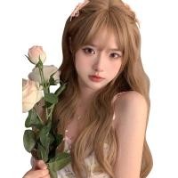 ราคา Tse วิกผมยาวชานมผู้หญิงผมยาวลอนวิกผมหน้าม้าบางธรรมชาติ Lolita M76วิกปลอกหุ้มหัวไม้กอล์ฟเต็มตัว (20689947625)