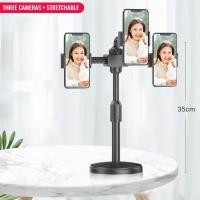 ราคา ขาตั้งไลฟ์สด ไฟLED วางโทรศัพท์สองเครื่อง พร้อมที่วางโทรศัพท์ครบชุด ขาตั้งไลฟ์สด ปรับได้ 3 สี รีโมตคอนโทรลสำหรับเซลฟี่ นำแหวนความงามแสง Tiktok สมอถ่ายภาพสดเติมแสงวงเล็บโทรศัพท์มือถือ (15512193233)