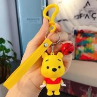 ราคา Disney พวงกุญแจ Mickey Mouse Minnie Stitch Donald เป็ด Piglet Winnie Pooh ตัวเลขจี้สำหรับกระเป๋ารถ Keyring (16402620550)