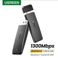 ราคา UGREEN 50340 อะแดปเตอร์ Ethernet USB3 0 WiFi ไร้สาย 1300Mbps เครือข่ายอินเตอร์เน็ต 2 4G และ 5 8G สำหรับ PC คอมพิวเตอร์ (14448681999)