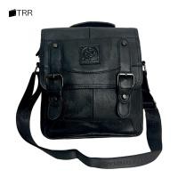 ราคา THAILEATHERGOODS กระเป๋าคาดอก กระเป๋าสะพายข้างหนังวัวแท้ กระเป๋าสะพายพาดลำตัวผู้ชาย รุ่นฝาหน้ากระดุมแม่เหล็กประดับหัวเข็มขัด (21347145895)