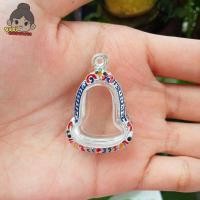 ราคา กรอบพระพิมพ์น้ำเต้า กรอบพระเงินผสม ใส่พระปิดตายันต์ยุ่งได้ กว้าง2 1 สูง2 5ซม ขนาดจอกระจก (19639864485)