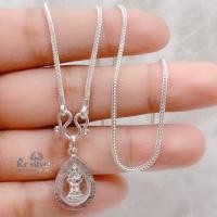 ราคา Kr silver สร้อยคอเงินแท้ พร้อมจี้เงินแท้ พระประจำวัน สามารถเลือกความยาวของสร้อยและจี้พระประจำวันได้ (10184658221)
