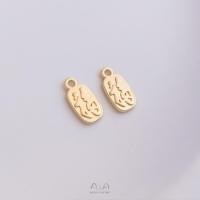 ราคา SUS304ป้ายทองนำโชคชุบทอง14K จี้เล็กๆกำไล Diy จี้ประดับ (20954199470)