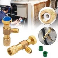 ราคา LF จัดส่งฟรี R22 R410A วาล์วชาร์จสารทำความเย็น1 4อะแดปเตอร์ความปลอดภัยสำหรับเครื่องปรับอากาศแมนิโฟลด์ R22 R410A (11385328791)