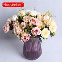 ราคา Houseekerหัวดอกกุหลาบขนาดเล็ก10ดอกโมเดลจำลองสไตล์วินเทจสำหรับตกแต่งงานแต่งงาน (5974030681)