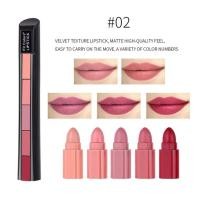 ราคา 5ใน1ลิปสติกแถบผสมกำมะหยี่เคลือบการแสดงผลสีระดับสูงปากกาลิปสติกกันน้ำยาวนานลิปสติกถ้วยเคลือบกันติด (21335993817)