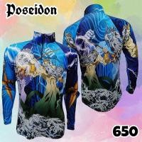 ราคา เสื้อตกปลา JK THAILAND ลาย Posaidon สีน้ำเงิน ป้องกันรังสี UV 80 90 สีไม่ตก แห้งเร็ว (7862393281)