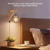 ราคา โคมไฟติดผนังในร่มสไตล์วินเทจโคมไฟและสวิตช์ติดผนังสไตล์โบโฮและสายชาร์จ2 8ม โคมไฟวินเทจอุตสาหกรรม E27สำหรับบันไดสำหรับห้องนอนห้องโถงโคมไฟหัวเตียง ไม่มีหลอดไฟ (21001426893)