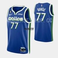 ราคา 2022 23 New Original NBA Dallas Mavericks 77 Luka Doncic Jersey Swingman Heat pressed (19776067519)