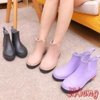 ราคา รองเท้าบูทกันฝนผู้หญิง รองเท้าบูทกันฝนส้นเตี้ย กันน้ำกันลื่นและทนต่อการสึกหรอ รองเท้าแฟชั่นสตรี จำเป็นสำหรับวันฝนตก (16273464926)
