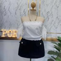 ราคา ส่งเร็วพิเศษ เสื้อผ้าคนอ้วน แฟชั่นคนอ้วน รเานปอแฟชั่น อก42 58 ยาว17 เฉพาะตัวเสื้อ ถ้าวัดจากไหล่ยาว 25 ใหญ่พิเศษ ครอปเปิดไหล่ (19582058514)