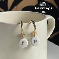 ราคา ต่างหูดินปั้นตัวอักษร Lofty alphabet made to order 3 5 days (16206113784)