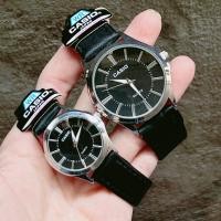 ราคา N time Shop นาฬิกาข้อมือคู่รัก หน้าปัดขนาด ระบบควอทช์ สายหนังสีดำ สวมใส่สบาย (12497549812)