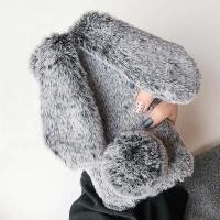 ราคา สำหรับiPhone 5 5 วินาทีSE XS 11 Pro MAX XR Xกรณีน่ารักกระต่ายขนอบอุ่นขนB Ling R Hinestoneตุ๊กตาครอบคลุมกรณีสำหรับiPhone 6 6 วินาที 7 8 บวก (3722240394)