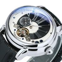 ราคา 2023 ForXining นาฬิกานาฬิกากลไก Tourbillon ทองคำสีกุหลาบสำหรับผู้ชายแบรนด์ปลายมนนาฬิกาสายหนังหรู Relogio Masculino (20363218672)