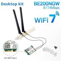 ราคา ไวไฟ7สำหรับ Intel BE200การ์ด M 2บลูทูธ5 4 BE200NGW 2 4 5 6GHz ตัวรับสัญญาณ WiFi การ์ดเน็ตเวิร์กมีเสาอากาศดีกว่า AX210 (21255146488)