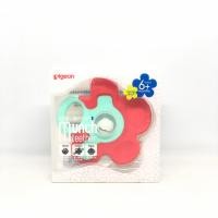 ราคา PIGEON ยางกัด PEACH CLOVER CARROT FLOWER 3 6 MONTHS (17963712205)