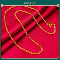 ราคา ASIX GOLD สร้อยคอทองคำ 24K สำหรับผู้หญิง สร้อยคอทองคำเรียบง่ายแฟชั่นเกาหลี หลายสไตล์ ไม่ดำ ไม่ลอก (18587302760)