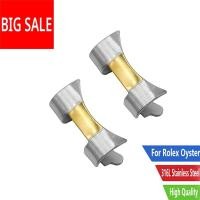 ราคา 2023 Rolamy 19 20 Mm Stainless Steel Silver Gold Watch Band Gelang Tengah Dipoles Ujung Melengkung Jam Tangan Bagian 2 Pcs untuk rolex Oyster (20150947319)