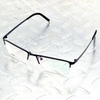 ราคา สี่เหลี่ยมผืนผ้าครึ่งขอบ Titanium Alloy Simple Business สไตล์ผู้ชายสีดำกรอบแว่นตากรอบแว่นตา Eyeframe Eyewear (16527926130)